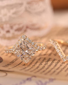 Igi/gia แล็บตัดเพชรวินเทจ14K สีเหลืองแหวนแต่งงาน/งานหมั้นใส่ได้ทั้งชายและหญิงสีขาวทองคุณภาพดีสำหรับงานปาร์ตี้ครบรอบ-คุ้มค่า - Product Image 2