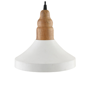 Lampe suspendue en bois scandinave moderne, best-seller, forme de cône blanc, montage au plafond, décoration intérieure, lampe suspendue pour la maison - Product Image 1