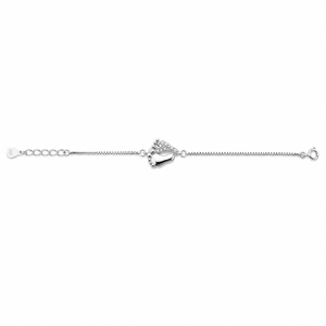 Chevillère Cœur en Argent Sterling 925 avec Accent Zircon Cubique, Finition Polie, Bijou Fin Minimaliste pour Femme, Idéal Cadeau, Fête, Mariage - Product Image 5