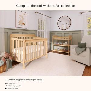 Cuna convertible 4 en 1 de madera maciza con barandilla, cama para niños pequeños para dormitorio infantil, muebles de madera seguros para bebés - Product Image 2