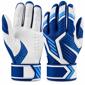 Gants de frappe de baseball pour hommes de haute qualité, logo personnalisé, cuir coloré pour l'extérieur, vente chaude, prix d'usine professionnel - Product Image 2