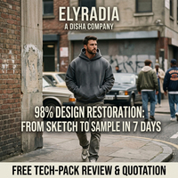 ELYRADIA Sweatshirt Hoodie Pria Vintage Katun Tebal Oversized Polos Model Boxy Fit Streetwear untuk Label Desainer