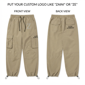 Pantalones Cortavientos para Hombre, Premium, Tela de Nailon de 110 GSM, Estilo Cargo Jogger con Cintura Elástica, Cordón Ajustable en las Muñecas, Múltiples Bolsillos, Logotipo Personalizado - Product Image 1