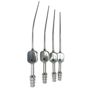 Tube d'aspiration malléable Symmetry style Fukushima 4, 5, 6, 7 Fr en acier inoxydable de qualité, ensemble d'instruments de chirurgie générale - Product Image 4