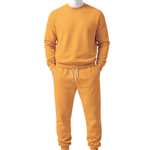 OEM Custom Heat-Transfer Printed Solid Men's Winter Warm 100% Cotton Tracksuit Pullover and <b>Sweatpants</b> <b>Set</b> Made in Pakistan - Product Image 1