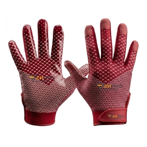 Guantes de Receptor de Fútbol Americano Antideslizantes e Impermeables con Acabado Adhesivo, Calidad Profesional Personalizada para Uso Deportivo y con Pelotas - Product Image 2
