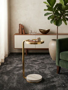 Room Furniture Luxury Living Gold <b>Black</b> Round Stainless Steel Top Base Coffee <b>Table</b> Side <b>Table</b> - Product Image 4