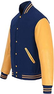 Unisex Stylish Color Contrast Cartoon Patchwork Stand Long Sleeves Varsity Jacket College Seniors <b>Winter</b> Wool <b>Coat</b> Hood - Product Image 1