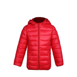 Chaqueta Acolchada Roja con Capucha para Hombre, Brillante, Gruesa, de Corte Regular, Informal, para Invierno - Product Image 1