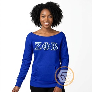 เสื้อสเวตเชิ้ตผู้หญิงปักลาย Zeta Phi Beta แบบสั่งทำขายส่งสำหรับฤดูหนาว เสื้อผ้าชมรม ผลิตจากผ้าฝ้ายฟลีซ ระบายอากาศได้ดี เป็นมิตรกับสิ่งแวดล้อม - Product Image 2