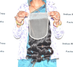 Extensions de cheveux humains pour femmes indiennes, ondulation naturelle 7*7, cuticules alignées, double tirage à la machine, pour tissage et tressage - Product Image 4