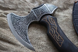 Custom Handmade Industrial DIY <b>Axe</b> Head Carbon Steel Blade Wood <b>Handle</b> 18in Overall Length 3Lb Weight Survival - Product Image 3