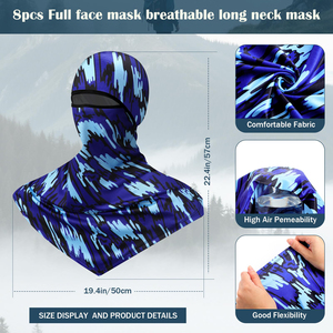 Wholesale Summer Long Balaclava Lightweight Polyester Face Mask For Skateboard Breathable <b>Head</b> <b>Cover</b> Soft Comfortable Shield - Product Image 2
