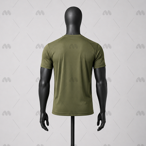 เสื้อยืดกีฬาผู้ชาย แห้งเร็ว สำหรับวิ่งและออกกำลังกาย รับผลิตแบบ OEM ODM พร้อมสกรีนโลโก้ - Product Image 5
