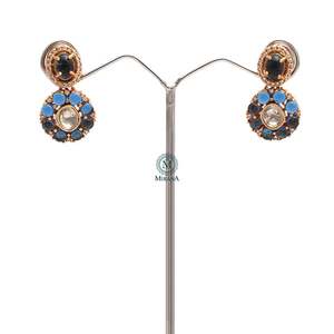 Moi Sapphire Blue Moissanite Earrings - Product Image 5