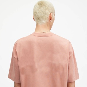 เสื้อยืดโอเวอร์ไซส์ผู้ชายสีชมพูอมเทา ผ้าคอตตอนหนานุ่ม คอกลม แขนสั้น ทรงหลวม สั่งทำได้ตามต้องการ 100% - Product Image 6