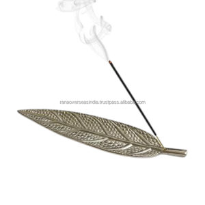 Modern Aluminum Leaf Incense Burner Holder Eco-Friendly Durable <b>Decorative</b> Ash Catcher for Home Use Fall/Spring/<b>Summer</b> Gift - Product Image 2