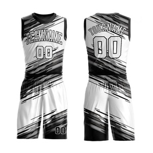Ensembles d'uniformes de basketball pour hommes, sur mesure, confortables, imprimés, grandes tailles, vêtements de sport d'été, 100% polyester - Product Image 1