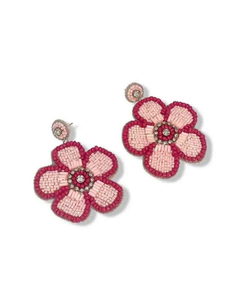 Pendientes de Aro Modernos con Bordado Floral de Alta Calidad Hecho a Mano con Cuentas, Ideales para Bodas, Fiestas de Verano en la Playa y Regalos - Product Image 2