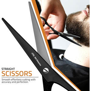 Premium 6.5 pouces noir ciseaux de coiffure soins ciseaux de coupe de cheveux rasoir lisse lames tranchantes beauté soins personnels - Product Image 3