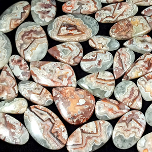 Lot de cabochons en agate Crazy Lace naturelle, pierres précieuses lisses, cristaux de quartz de guérison, pierres précieuses en vrac - Prix de gros - Product Image 1