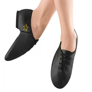 Chaussures de danse jazz pour femmes MBAANI 2026 en cuir véritable à semelle plate avec logo étoile – Chaussures de danse jazz en cuir pour femmes - Product Image 2