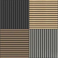 Nouveaux panneaux acoustiques en fibre de polyester avec noyau en caoutchouc, design populaire pour la décoration intérieure, panneaux insonorisants pour la décoration murale
