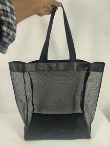 Large Capacity Fashion Mesh <b>Tote</b> <b>Bag</b> Multiple <b>Compartments</b> Lightweight Breathable Net Shopping Beach <b>Bag</b> Casual Handbags - Product Image 2
