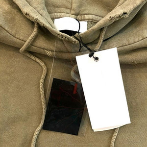 Vente en gros de sweats à capuche décontractés style streetwear, épais, effet usé, coupe classique, respirants, avec logo avant, pour l'hiver, en mélange polyester/coton - Product Image 3