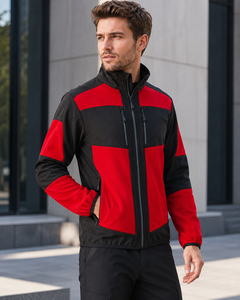 Custom Mens Softshell <b>Jacket</b> Windproof <b>Waterproof</b> Stand Collar Zipper Front Polyester Winter Outdoor <b>Jacket</b> <b>Red</b> Men's <b>jackets</b> - Product Image 4