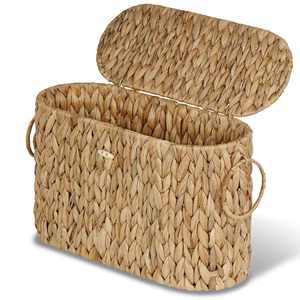 Handwoven Natural Water Hyacinth Storage <b>Basket</b> Handmade Storage <b>Basket</b> Wholesale eco-friendly Madeby VgreenArt in Vietnam - Product Image 2