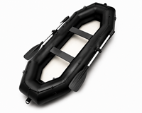 Bateau pneumatique en PVC pour la pêche, avec rames en aluminium et sièges amovibles, idéal pour les sports nautiques en plein air (vente en gros)
