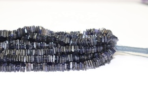 New Arrival Iolite Smooth Square Shape <b>Beads</b> <b>Heishi</b> Square <b>Beads</b> Centre Drilled Loose Gemstone Strands Natural <b>Heishi</b> <b>Beads</b> - Product Image 3