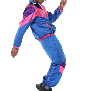 Chándal para hombre con bloques de color, manga larga, cierre de cremallera, corte holgado, estilo hip hop con bolsillos laterales, para primavera - Product Image 6