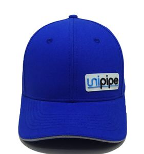 Gorras de Béisbol Personalizadas con Bordado Azul de 6 Paneles, Logotipo Termotransferible, Gorra Casual Ajustada para Adultos, Tela de Sarga, Uso en las Cuatro Estaciones - Product Image 1