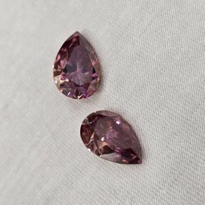 เพชรโมอิสเคลือบสีชมพูทรงหลวมเหมาะสำหรับทำเครื่องประดับมีสไตล์ทำจากแร่ควอทซ์ธรรมชาติรูปทรงลูกแพร์100กะรัต - Product Image 3