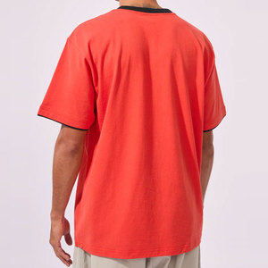 Custom Color Regular Fit Summer T-Shirt Short Sleeve OEM Service Heavyweight 250 Gsm Cotton Fabric Breathable Quick Dry - Product Image 5