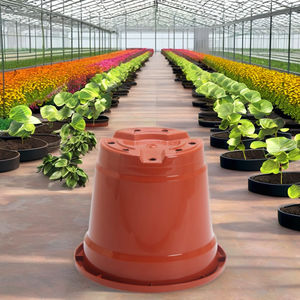 Jardinière de style farmhouse en PP de 6,5 pouces, couleur marron, écologique et légère, pour la maison et la décoration suspendue - Product Image 2