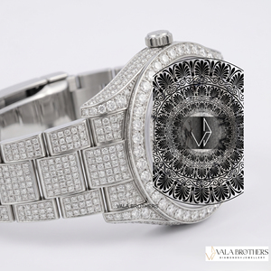 Montre de qualité supérieure en alliage antique, acier inoxydable, argent, moissanite, quartz, 20 mm, élégante et durable pour un usage quotidien - Product Image 4