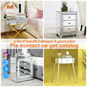Hot Affordable <strong>Mirrored</strong> 3 Drawer <strong>Nightstand</strong> for Living Spaces - Product Image 5