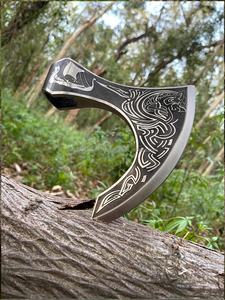 Tête de hache pour faire des haches de camping barbus à la main Damas Viking Hachette Têtes de hache en acier à haute teneur en carbone - Product Image 2