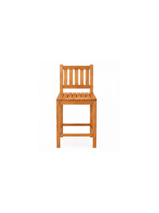 Chaise haute de salle à manger en bois écologique au design moderne avec dossier contemporain pour la maison et l'utilisation en terrasse ou dans le jardin - Product Image 1