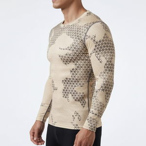 High Quality Compression T Shirt <b>Men</b> Sports Fitness Tight <b>Base</b> <b>Layer</b> Shirt Wholesale Supplier - Product Image 3