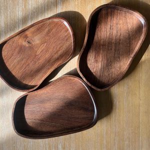 Bark & Beam Wooden Serving Tray Rectangle Solid Minimalist Handmade Dishes & <b>Plates</b> Artisan Finish Multipurpose Dining <b>Plates</b> - Product Image 6