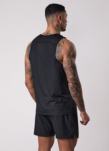 <b>Men's</b> Knitted Breathable Quick Dry Eco-Friendly Crew Neck Tank <b>Top</b> for Bodybuilding Casual Outdoor Activities <b>Cropped</b> Sleeveless - Product Image 3
