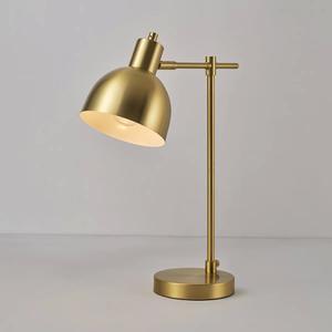 Minimalist Brass <b>Table</b> Lamp with <b>Matte</b> Gold Finish, Modern Interior <b>Table</b> Lighting - Product Image 3