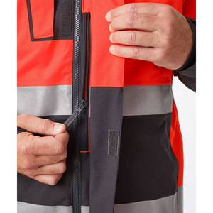 Custom Logo Construction Winter Hi Vis Long Sleeve Jackets Waterproof Reflective Safety Reflector Worker Jacket - Product Image 2