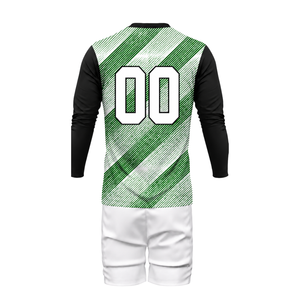 Uniforme de Voleibol Sublimado Verde y Blanco para Hombre, Conjunto de Camiseta de Manga Larga y Pantalones Cortos, Ropa Deportiva de Poliéster para Entrenamiento y Partido - Product Image 3