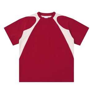 T-shirt décontracté tricoté à col rond et manches raglan pour homme, séchage rapide, couleur unie, coupe classique, design épuré - Product Image 1