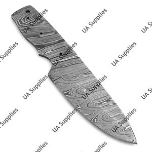 Couteau utilitaire à lame fixe en acier Damas, pleine longueur de lame, biseauté, OEM, personnalisable, design Drop Point, industriel - Product Image 2